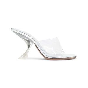 Amina Muaddi Taylor Glass 90 Transparent Pvc Sandals - NWT